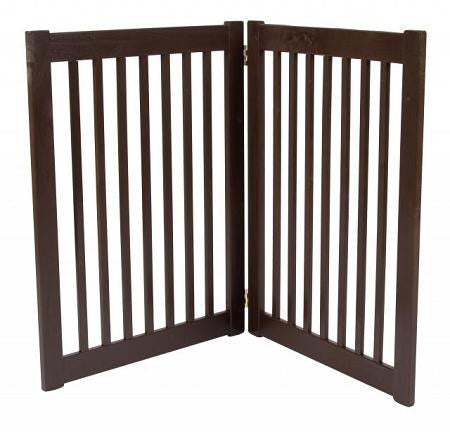 Two Panel EZ Pet Gate - Large-Mahogany