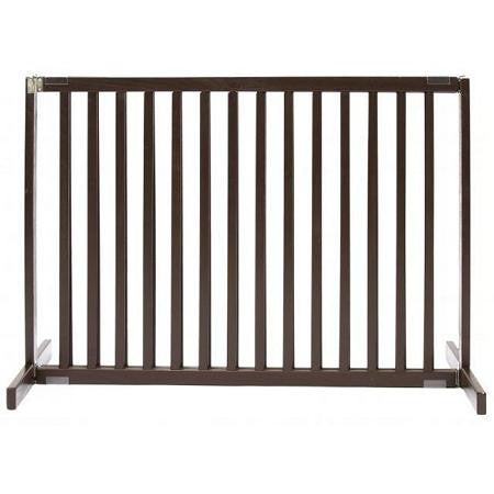 Free Standing Pet Gate - Large Tall-Mahogany