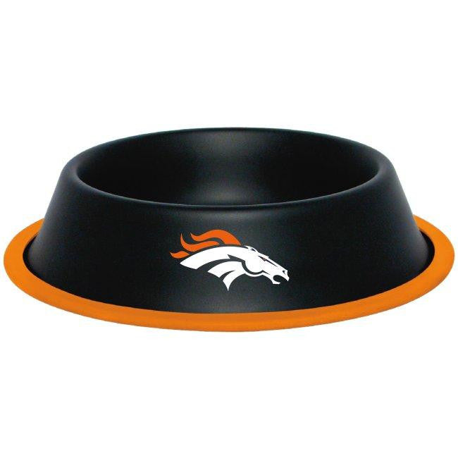 Denver Broncos Stainless Dog Bowl