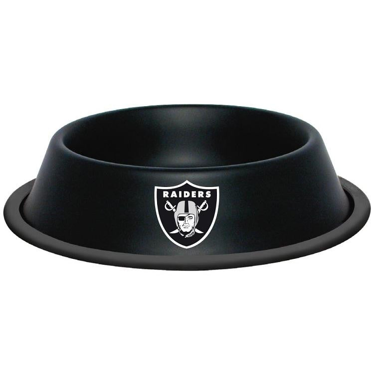 Oakland Raiders Stainless Dog Bowl