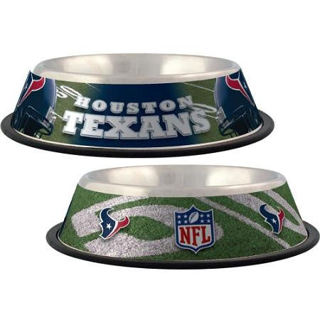 Houston Texans Stainless Dog Bowl