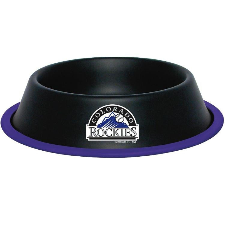 Colorado Rockies Stainless Dog Bowl