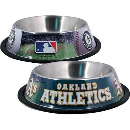Oakland Athletics Stainless Dog Bowl