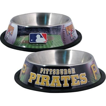 Pittsburgh Pirates Stainless Dog Bowl