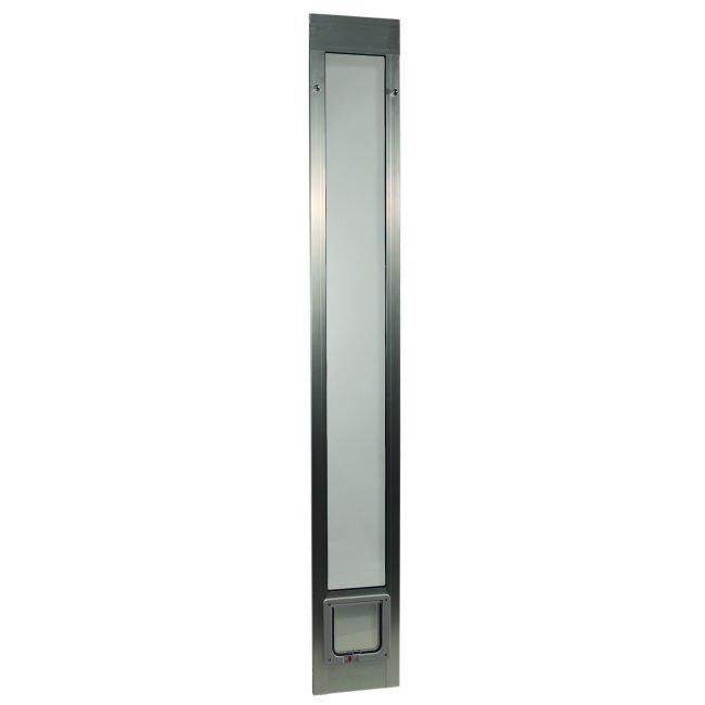 Fast Fit Pet Patio Door Cat Flap - Silver Frame 77 5-8" to 80 3-8"