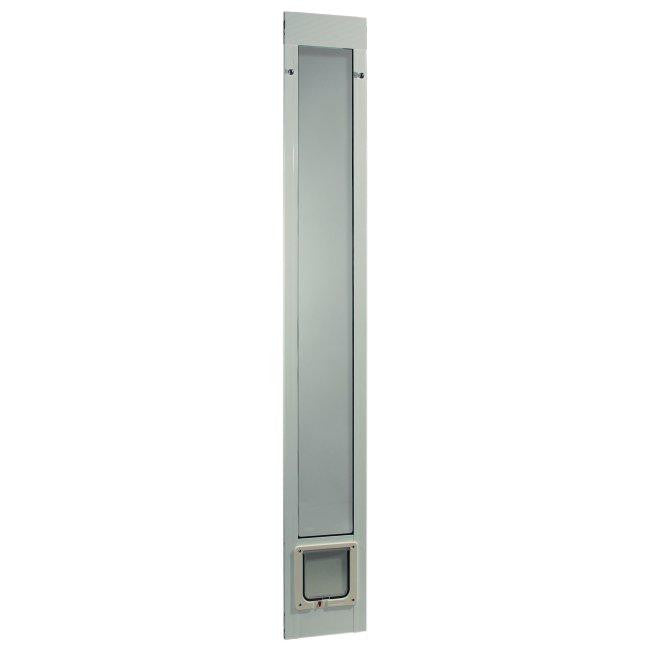 Fast Fit Pet Patio Door Cat Flap - White Frame 77 5-8" to 80 3-8"