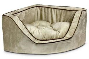 Luxury Corner Pet Bed - Large-Buckskin-Java