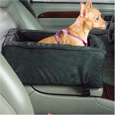 Luxury Console Dog Car Seat - Small-Dark Chocolate-Buckskin