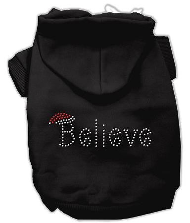 Believe Christmas Hoodie for Dogs Black-XX Large