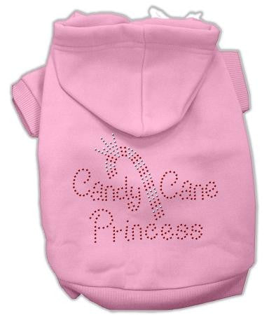 Candy Cane Princess Dog Hoodie Pink-XX Large