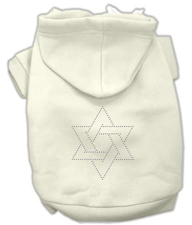 Star of David Dog Hoodie Cream-Small
