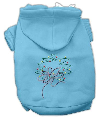 Christmas Wreath Dog Hoodie Baby Blue-Large