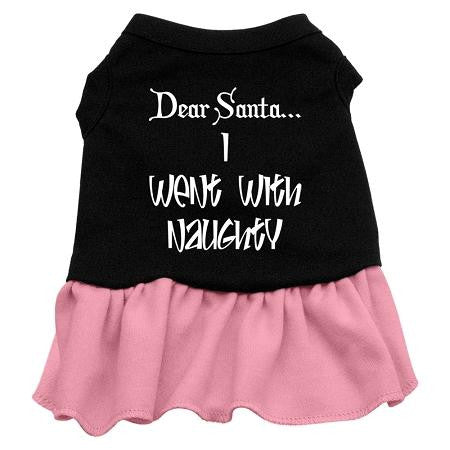 Went With Naughty Dog Dress - Black with Pink-Small