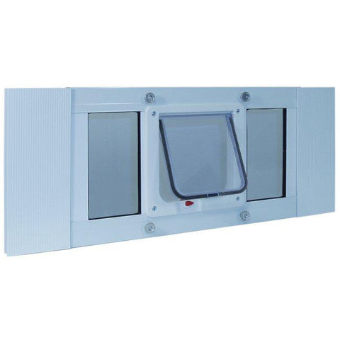 Aluminum Sash Window Cat Flap - 23 to 28 Inches