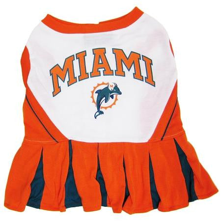 Miami Dolphins NFL Dog Cheerleader Outfit - Medium