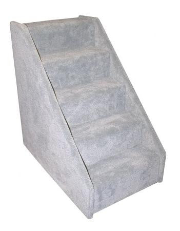 Extra Wide 5 Step Dog Steps - Grey