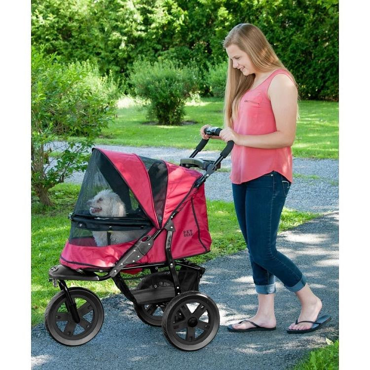 AT3 No-Zip Pet Stroller - Rugged Red