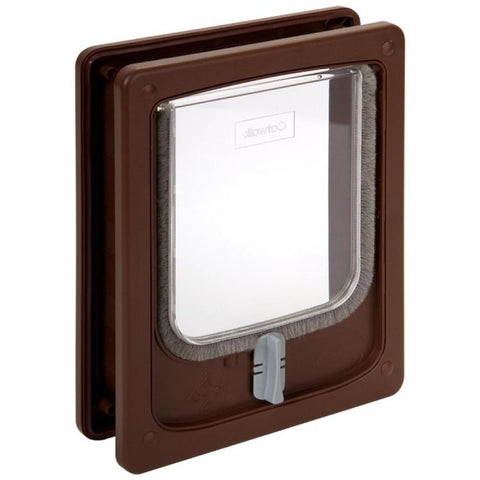 Cat Door with Tunnel - Brown