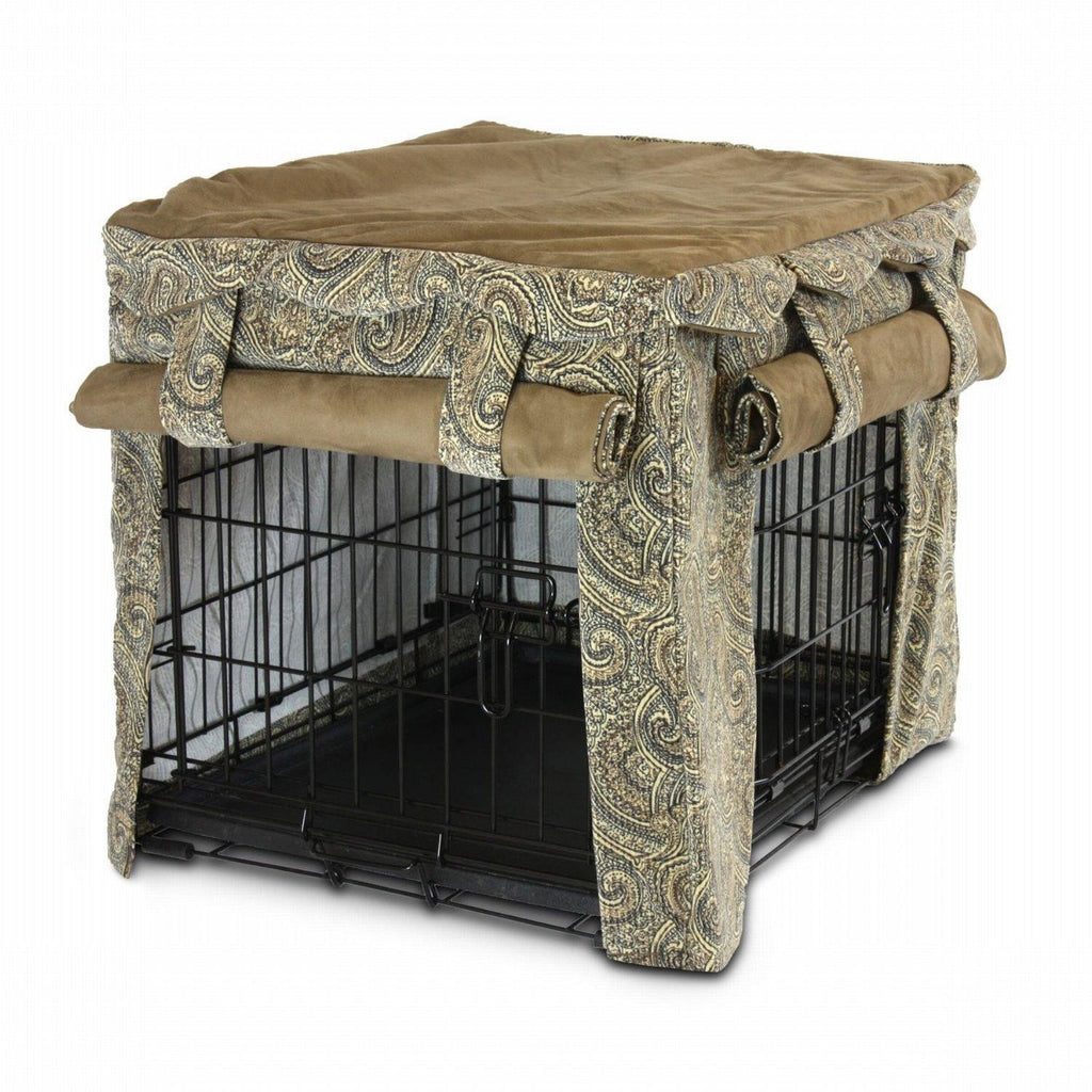 Cabana Pet Crate Cover - Small-Sicilly-Coffee