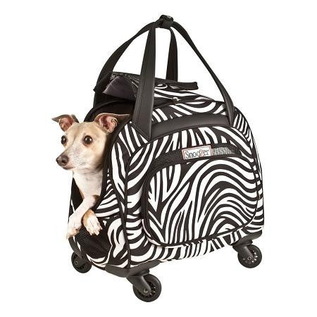 Cooper 4-Wheeled Pet Bag - Zebra