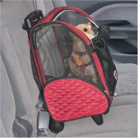 Roll Around Pet Carrier - Large-Red