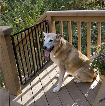 Stairway Special Outdoor Pet Gate - Brown