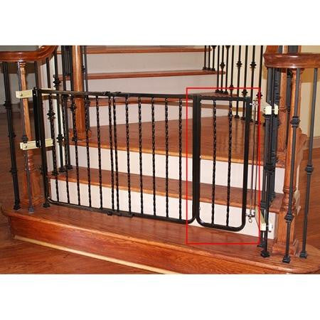 Wrought Iron Decor Gate Extension - Black